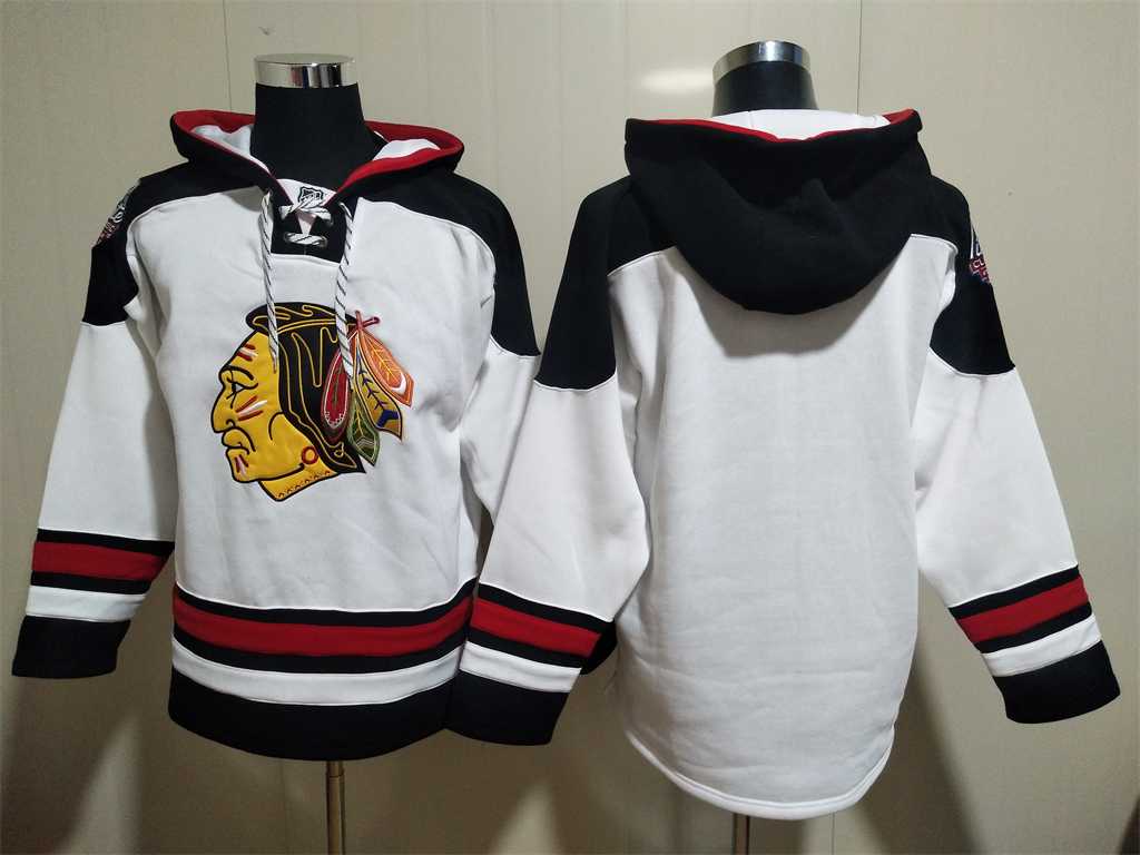 Blackhawks Customized Mens's White All Stitched Sweatshirt Hoodie,We sell and wholesale Blackhawks Customized Mens's White All Stitched Sweatshirt Hoodie on line form chian!